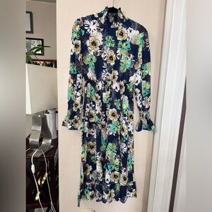 Elegant Floral Long Sleeve Dress